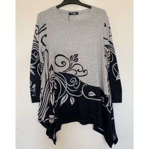 Orange Fashion Village Tunic Black and grey